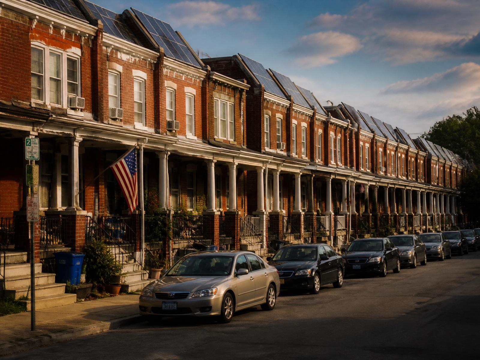 Row of homes in an Appalachian coal community